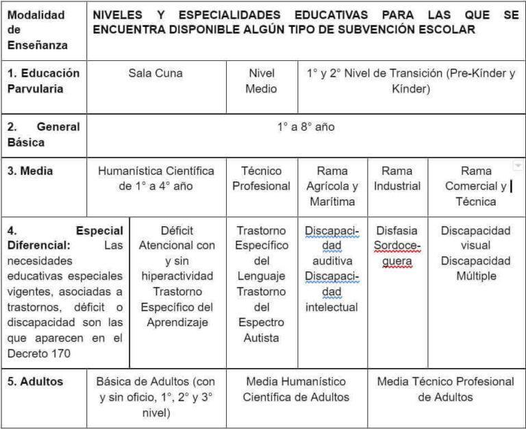 Cuánto Es La Subvención Por Alumno En Chile Escuelasdelenguaje